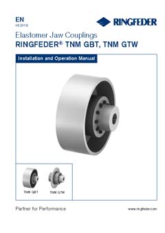 Instruction Manual Elastomer Jaw Couplings RINGFEDER® TNM GBT, TNM GTW