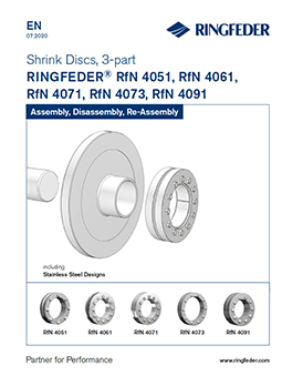 Instruction Manual Shrink Discs RINGFEDER® RfN 4051, RfN 4061, RfN 4071, RfN 4073, RfN 4091
